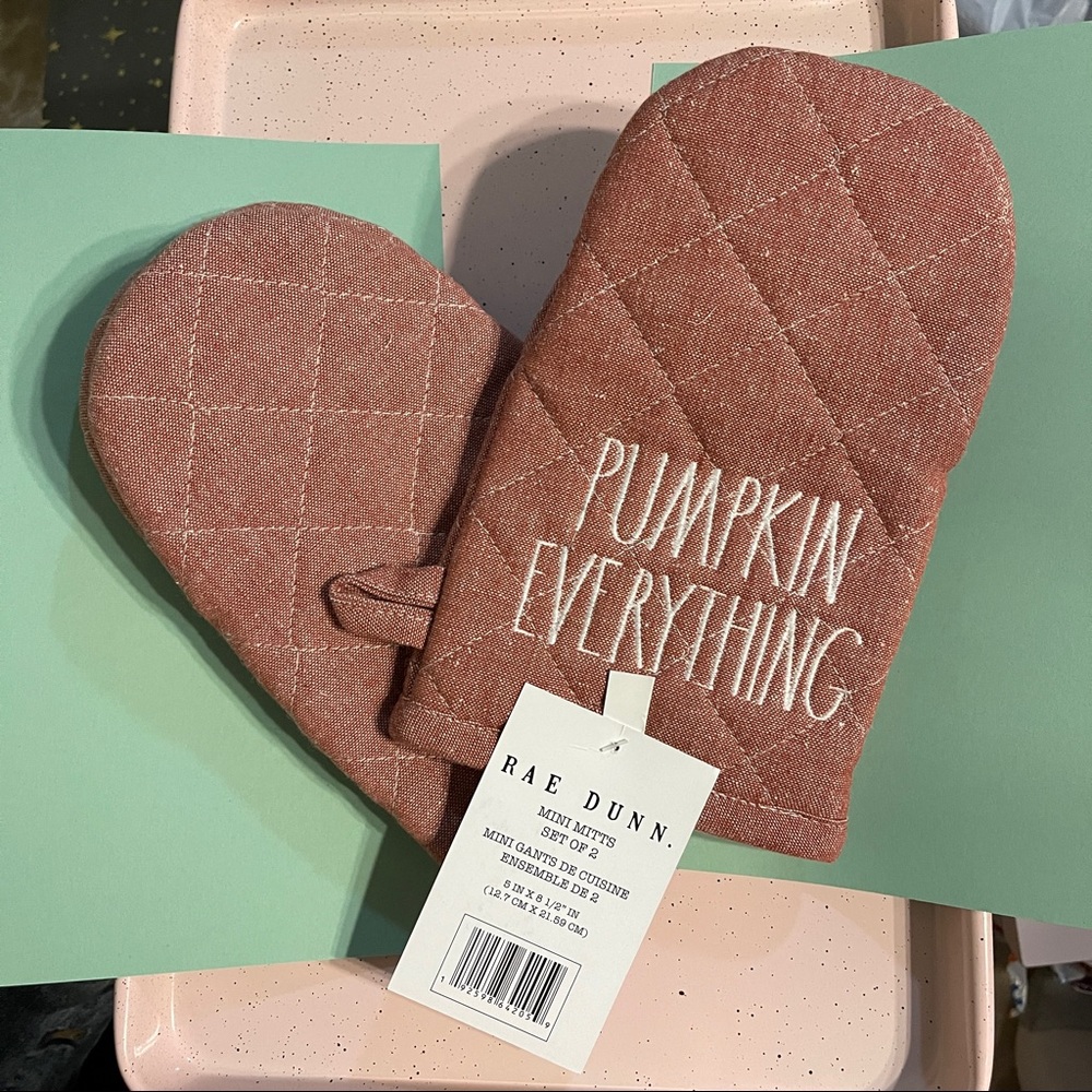 Pumpkin Everything Rae Dunn Mini Mittens